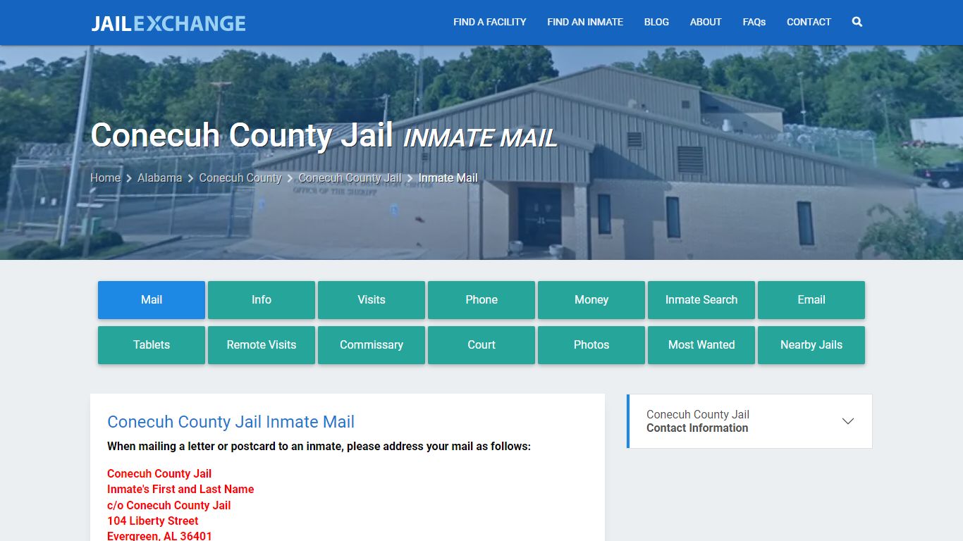 Conecuh County Jail Inmate Mail - Jail Exchange