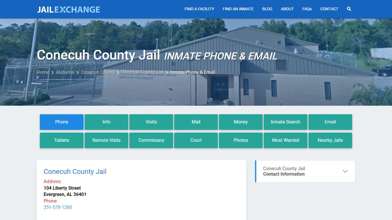 Inmate Phone - Conecuh County Jail, AL - Jail Exchange